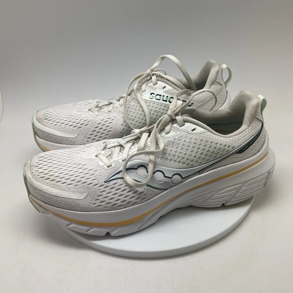 Saucony Sneakers Womens 10.5 Guide 17 S10936-220 White‎ Running Athletic Shoes
